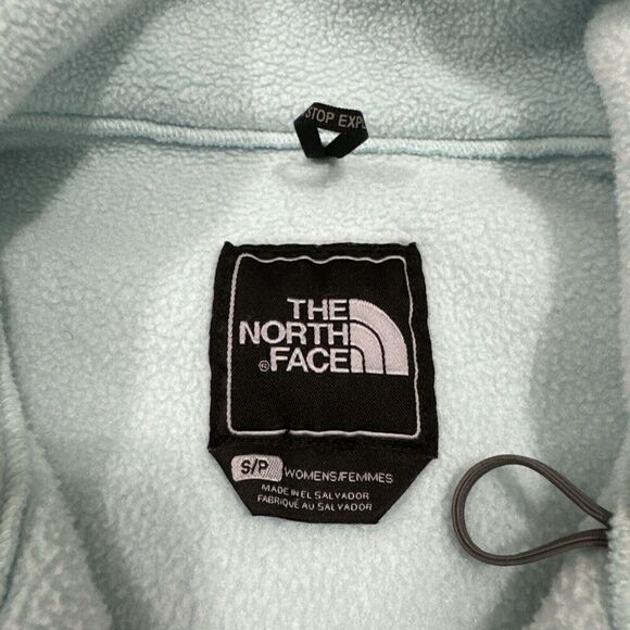 Vintage The North Face Denali Jacket Women Sm Blue Gray Polartec Zip Fleece Coat - Picture 8 of 12